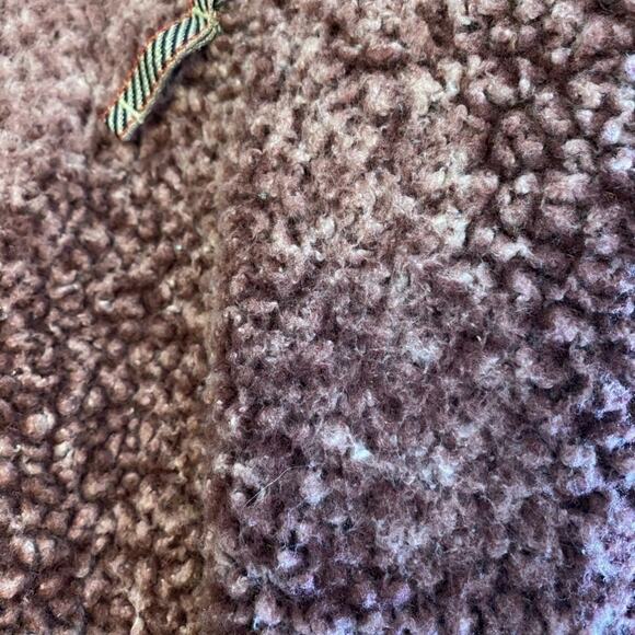 Weatherproof Mauve Long Sleeve 1/4 Zip Mock Neck Lined Sherpa Pullover Size L - Picture 6 of 8